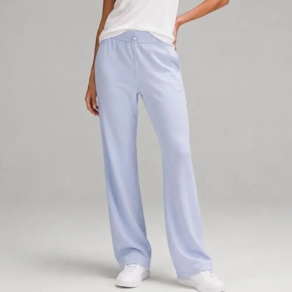 Lululemon Softstreme High Rise Pant Regular Women's 2 Blue‎ Linen Travel